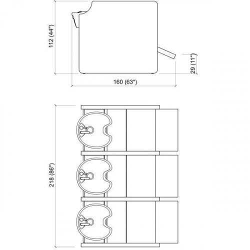 Парикмахерская мойка "Privacy Wash 3P Shiatsu"