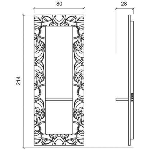 Зеркало парикмахерское "Parlor Wall"